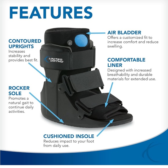 United Ortho Black Medical Boot - Picture 3 of 9